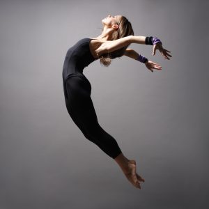 young modern style dancer posing