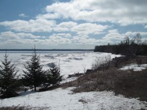 snowy lake